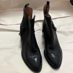 JEFFREY CAMPBELL BOONE BLACK LEATHER BOOTIE‎ SIZE 6